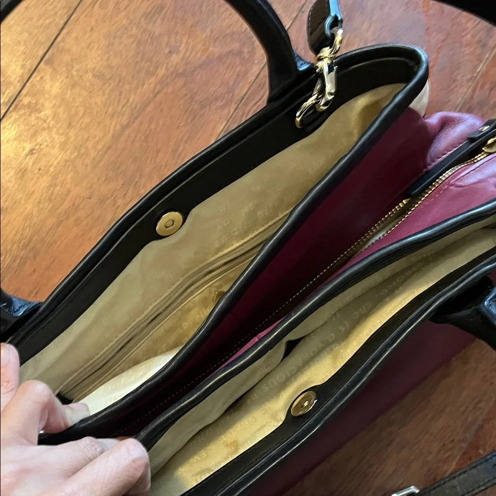 Kate Spade Maroon and Black Satchel